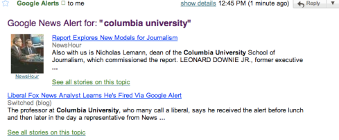 A Fox analyst learned he would be fired via a Google Alert. Thank you, Google Alerts, for notifying me.